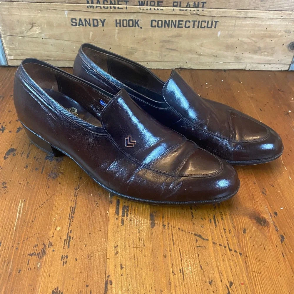 Florsheim Designer Collection Mens 8.5 D Brown‎ Leather Loafer Dress Shoes
